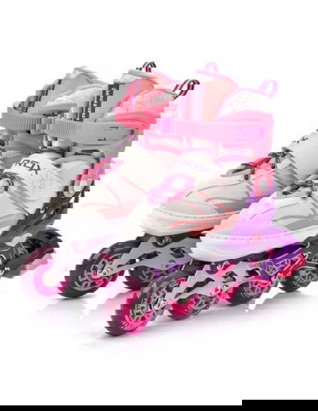 Meteor Invert 22560-22562 Inline Αυξομειούμενα Rollers Ροζ Παιδικά