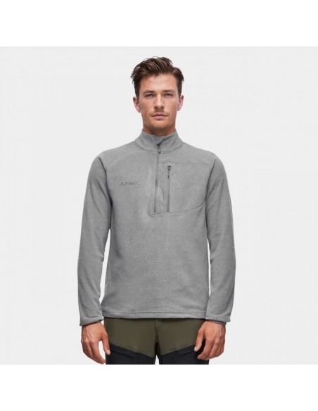 Alpinus Ανδρική Φούτερ Ζακέτα Γκρι MK18894