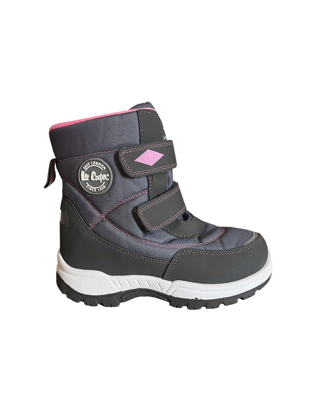 Lee Cooper Παιδικά Μποτάκια με Σκρατς Γκρι LCJ-23-44-1993K