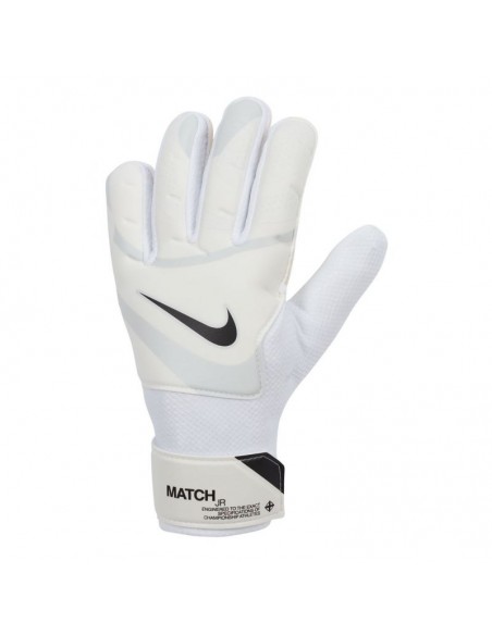Nike Match FJ4864-100 Γάντια Τερματοφύλακα Παιδικά Λευκά