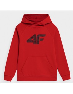 4F Παιδικό Φούτερ με Κουκούλα και Τσέπες Κόκκινο 4FJSS23TSWSM220-62S