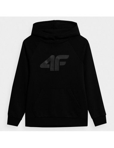 4F Παιδικό Φούτερ με Κουκούλα και Τσέπες Μαύρο 4FJSS23TSWSM220-20S