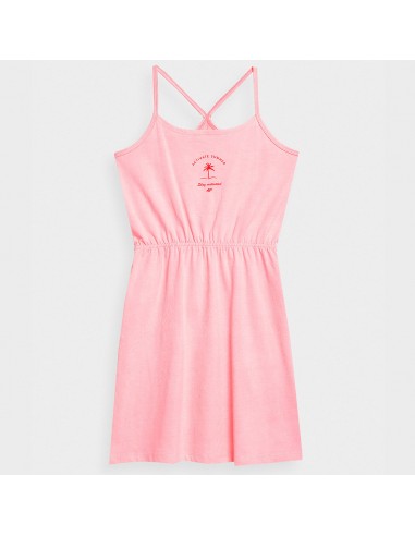 4F Παιδικό Φόρεμα Αμάνικο Ροζ 4FJSS23TDREF026-56S