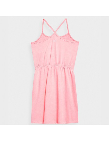 4F Παιδικό Φόρεμα Αμάνικο Ροζ 4FJSS23TDREF026-56S