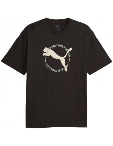 Puma Ανδρική Αθλητική Μπλούζα Κοντομάνικη Μαύρη 676062-01