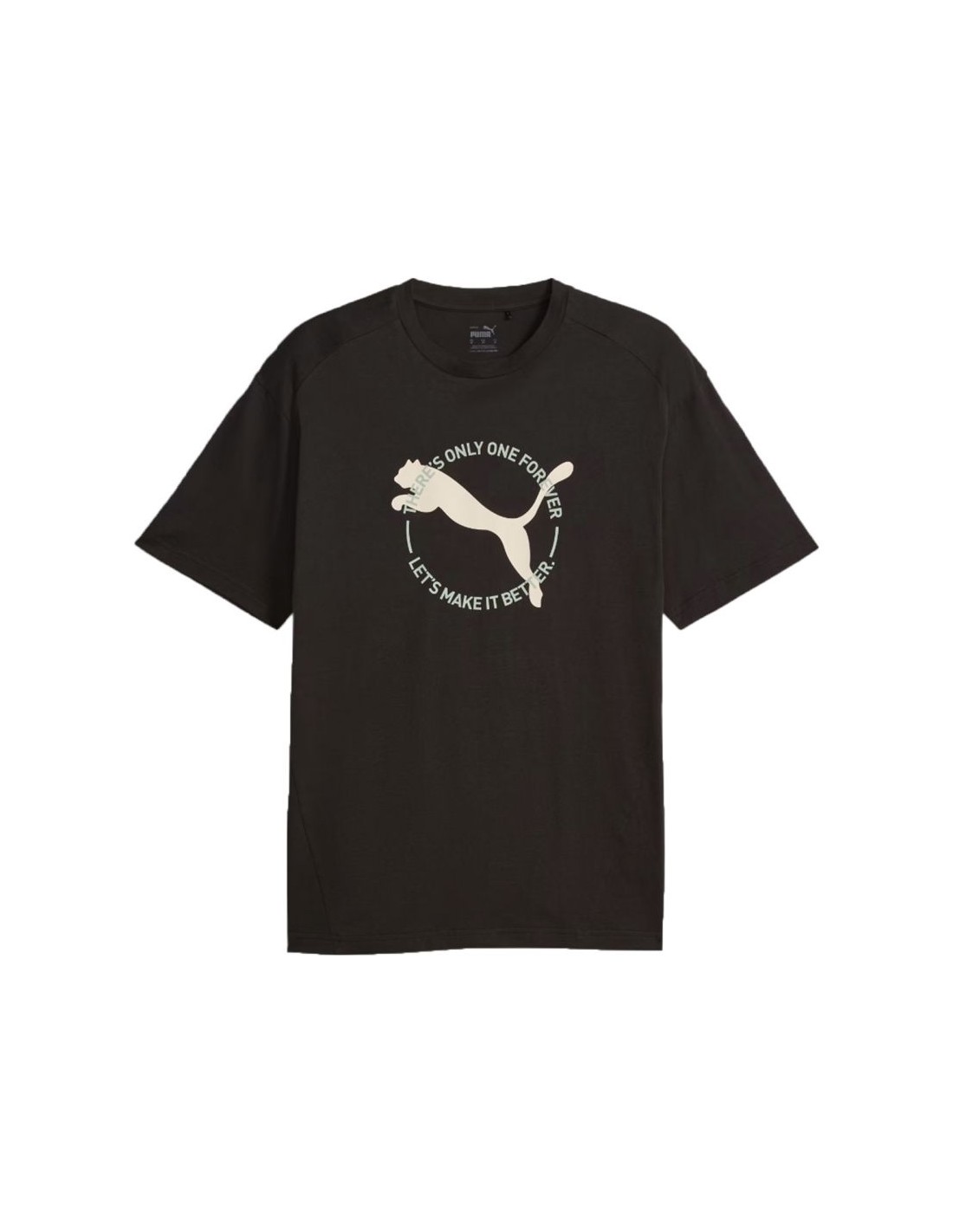 Puma Ανδρική Αθλητική Μπλούζα Κοντομάνικη Μαύρη 676062-01