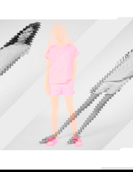 4F Παιδικό Σορτς/Βερμούδα Υφασμάτινο Ροζ 4FJSS23TSHOF099-56S