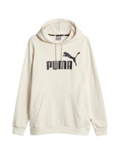 Puma Ανδρικό Φούτερ με Κουκούλα Εκρού 586687-87