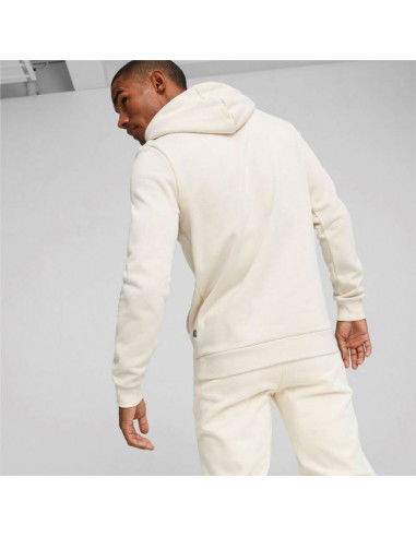 Puma Ανδρικό Φούτερ με Κουκούλα Εκρού 586687-87