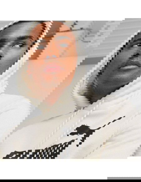 Puma Ανδρικό Φούτερ με Κουκούλα Εκρού 586687-87