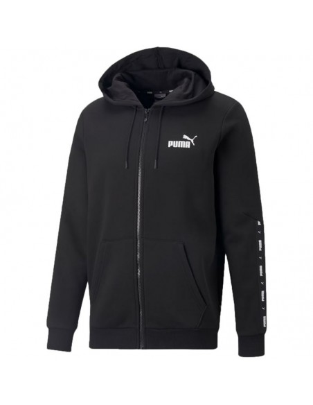 Puma Essentials Ανδρική Φούτερ Ζακέτα με Κουκούλα και Τσέπες Μαύρη 670270-01