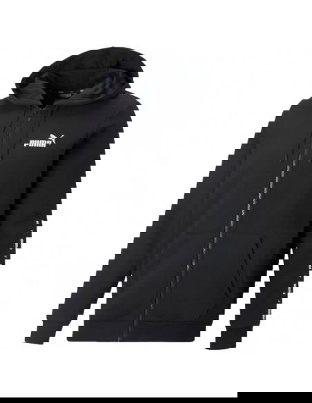Puma Essentials Ανδρική Φούτερ Ζακέτα με Κουκούλα και Τσέπες Μαύρη 670270-01