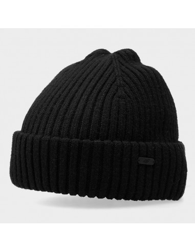 4F Beanie Unisex Σκούφος Πλεκτός σε Μαύρο χρώμα 4FAW23ACAPM315-20S