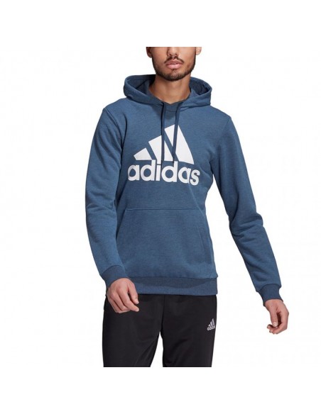 Adidas Essentials Ανδρικό Φούτερ με Κουκούλα και Τσέπες Navy Μπλε GM6965