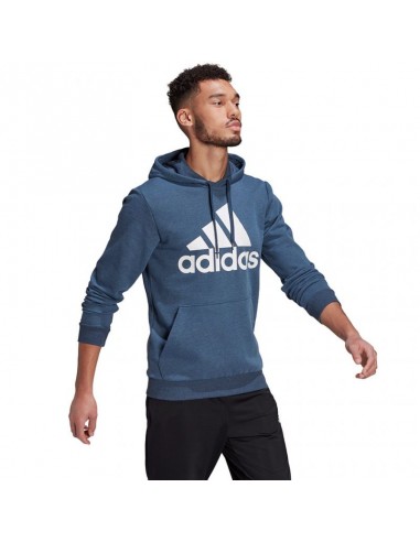 Adidas Essentials Ανδρικό Φούτερ με Κουκούλα και Τσέπες Navy Μπλε GM6965