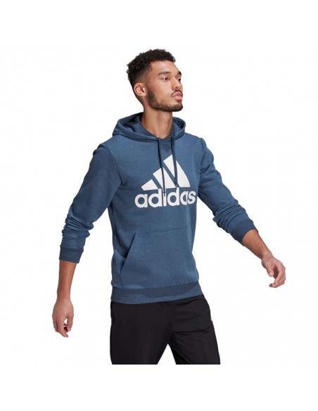 Adidas Essentials Ανδρικό Φούτερ με Κουκούλα και Τσέπες Navy Μπλε GM6965