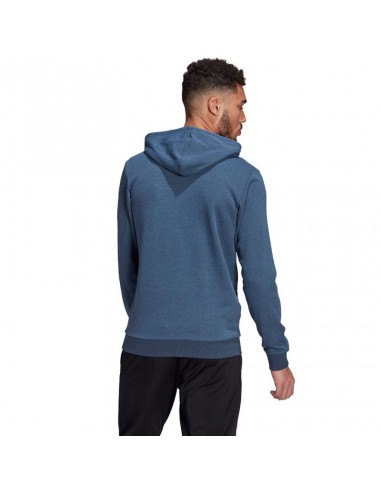 Adidas Essentials Ανδρικό Φούτερ με Κουκούλα και Τσέπες Navy Μπλε GM6965
