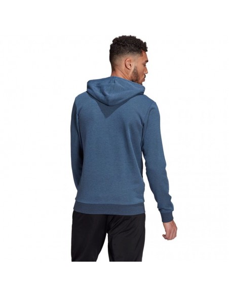 Adidas Essentials Ανδρικό Φούτερ με Κουκούλα και Τσέπες Navy Μπλε GM6965