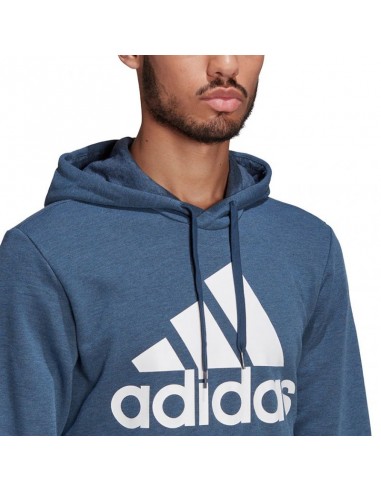 Adidas Essentials Ανδρικό Φούτερ με Κουκούλα και Τσέπες Navy Μπλε GM6965