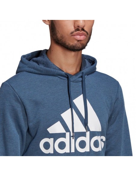 Adidas Essentials Ανδρικό Φούτερ με Κουκούλα και Τσέπες Navy Μπλε GM6965