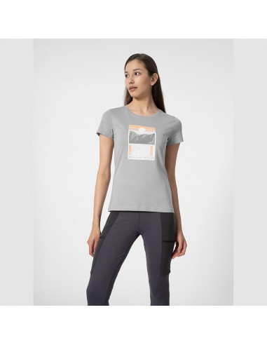 4F Γυναικείο T-shirt Γκρι 4FSS23TFTSF274-27S