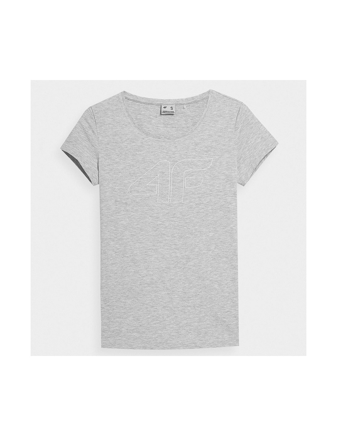 4F 4F Γυναικείο Αθλητικό T-shirt Γκρι 4FSS23TTSHF583-27M