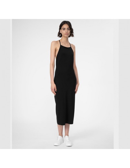 4F Καλοκαιρινό Mini Φόρεμα Μαύρο 4FSS23TDREF050-20S