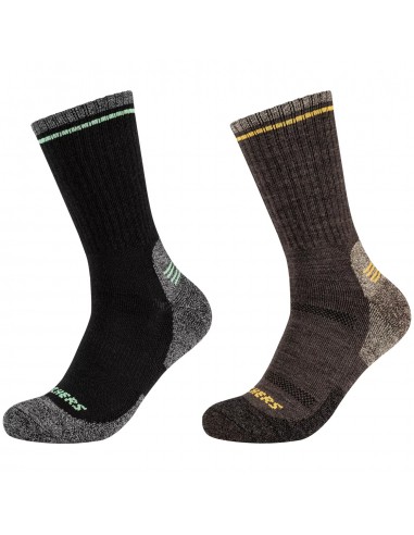 Skechers 2PPK Men Trail Wool Socks SK411048997