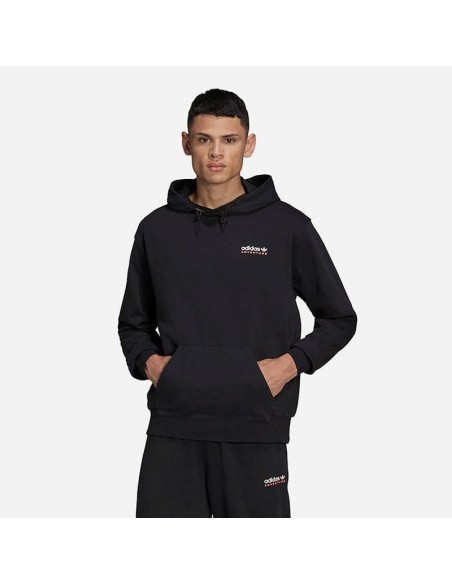 Adidas Adventure Ανδρικό Φούτερ με Κουκούλα και Τσέπες Μαύρο HF4765