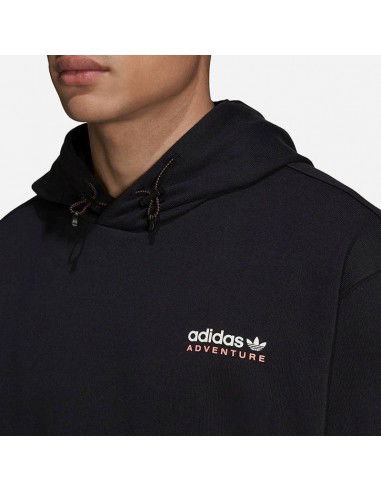 Adidas Adventure Ανδρικό Φούτερ με Κουκούλα και Τσέπες Μαύρο HF4765