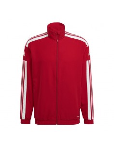 Adidas Squadra 21 Pre Training Ανδρική Φούτερ Ζακέτα με Τσέπες Κόκκινη GP6446