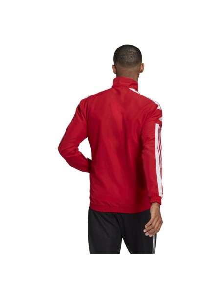 Adidas Squadra 21 Pre Training Ανδρική Φούτερ Ζακέτα με Τσέπες Κόκκινη GP6446