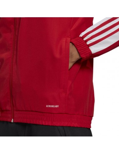Adidas Squadra 21 Pre Training Ανδρική Φούτερ Ζακέτα με Τσέπες Κόκκινη GP6446