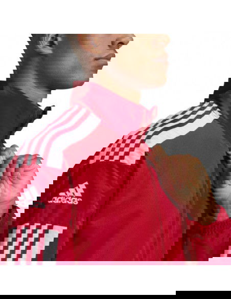 Adidas Squadra 21 Pre Training Ανδρική Φούτερ Ζακέτα με Τσέπες Κόκκινη GP6446