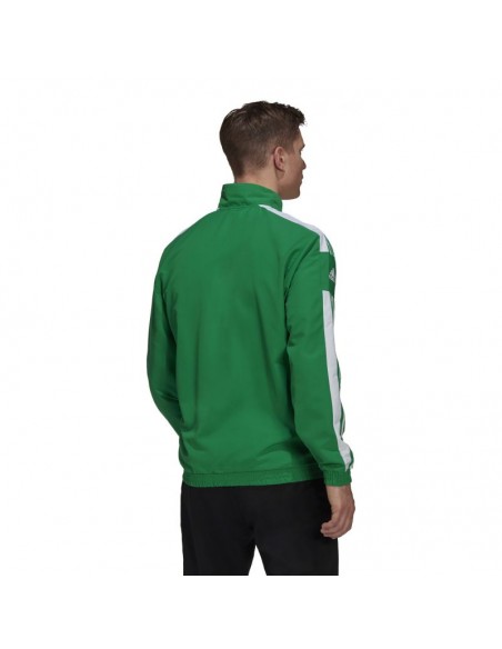 Adidas Squadra 21 Presentation Ανδρική Φούτερ Ζακέτα με Τσέπες Πράσινη GP6447
