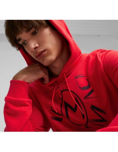 Puma Ανδρικό Φούτερ με Κουκούλα Κόκκινο 772316-01