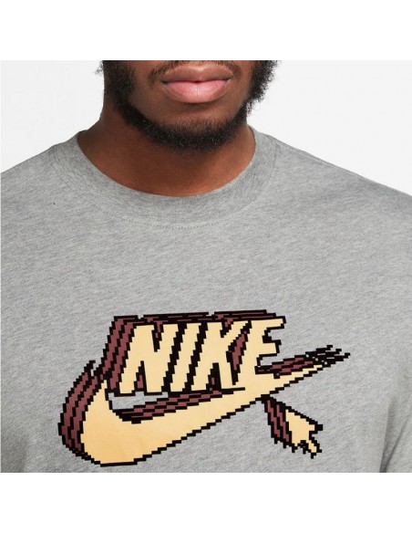 Nike Ανδρικό Αθλητικό T-shirt Κοντομάνικο Γκρι FD1296-063