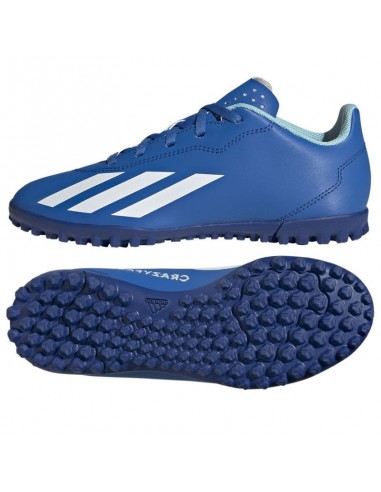 Adidas Παιδικά Ποδοσφαιρικά Παπούτσια Crazyfast.4 Tf Jr με Σχάρα Μπλε IE4067