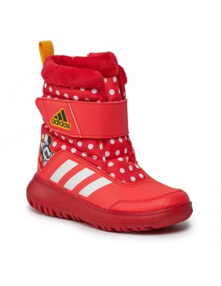 Adidas Winterplay x Disney Παιδικά Μποτάκια με Σκρατς Bright Red / Cloud White / Better Scarlet IG7188
