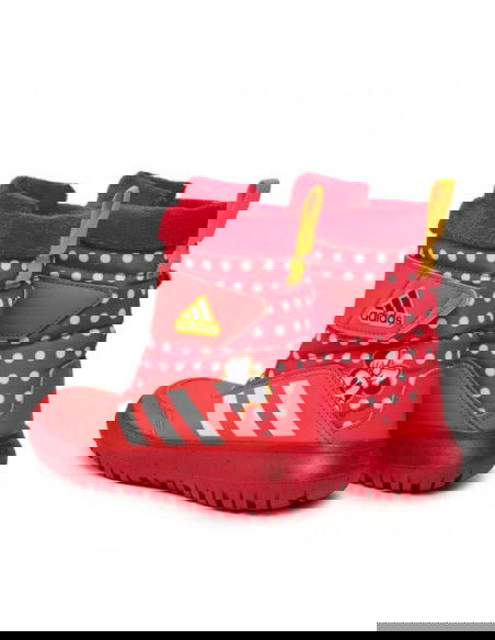 Adidas Winterplay x Disney Παιδικά Μποτάκια με Σκρατς Bright Red / Cloud White / Better Scarlet IG7188
