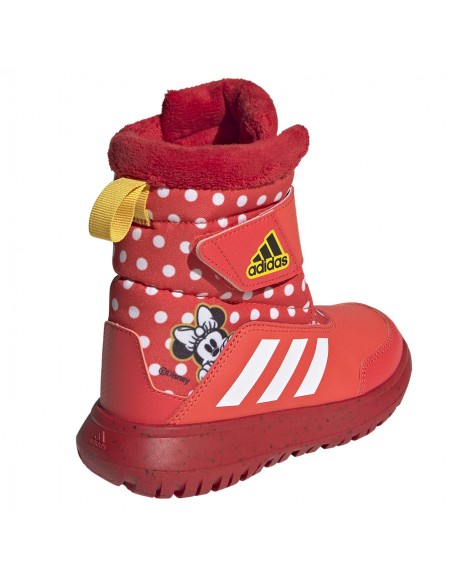 Adidas Winterplay x Disney Παιδικά Μποτάκια με Σκρατς Bright Red / Cloud White / Better Scarlet IG7188