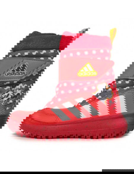 Adidas Winterplay x Disney Παιδικά Μποτάκια με Σκρατς Bright Red / Cloud White / Better Scarlet IG7188