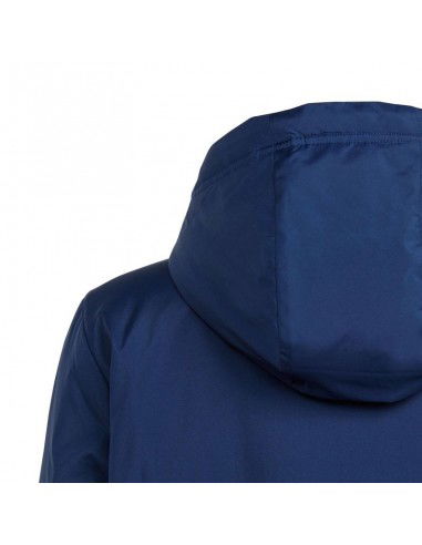 Adidas Παιδικό Αθλητικό Μπουφάν Μακρύ με Επένδυση & Κουκούλα Μπλε Entrada 22 Stadium IB6079