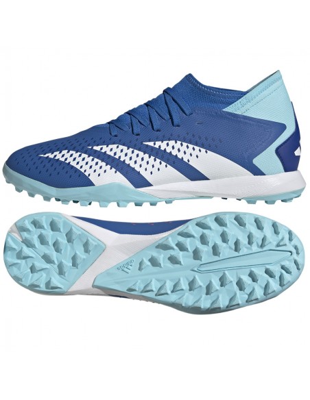 Adidas Predator Precision.3 TF GZ0007 Ψηλά Ποδοσφαιρικά Παπούτσια με Σχάρα Bright Royal / Cloud White / Bliss Blue