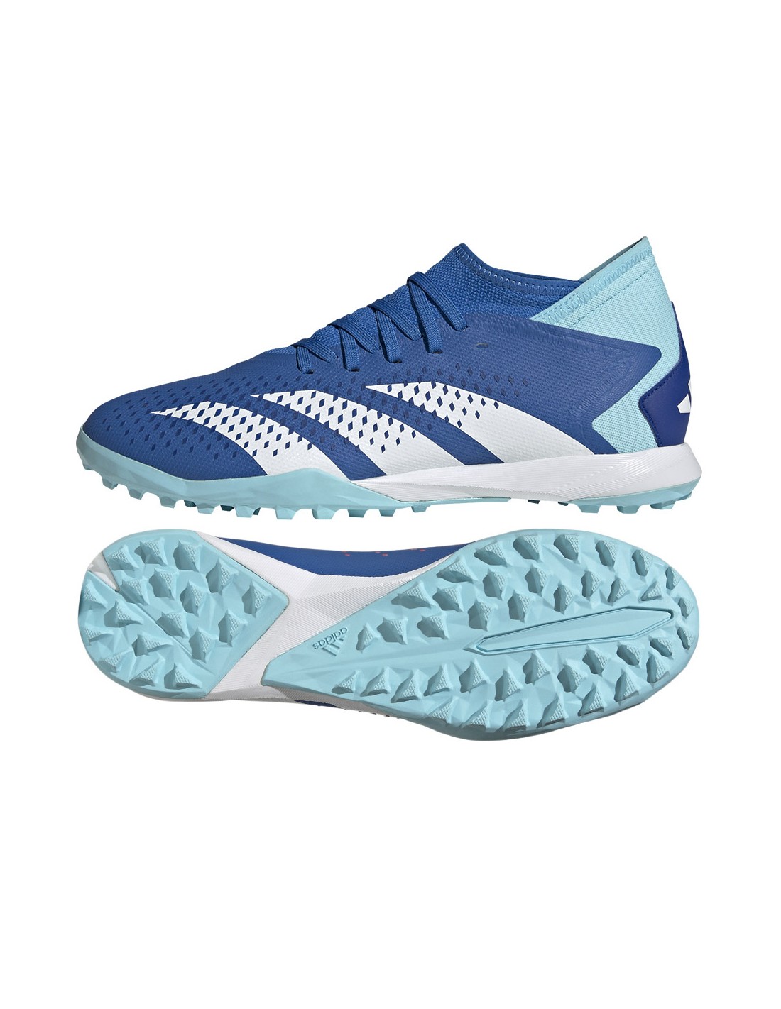 Adidas Predator Precision.3 TF GZ0007 Ψηλά Ποδοσφαιρικά Παπούτσια με Σχάρα Bright Royal / Cloud White / Bliss Blue