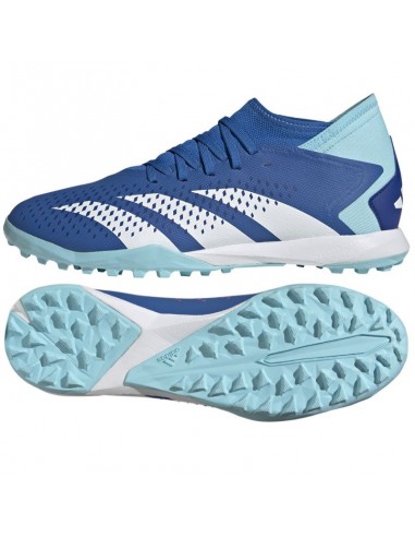 Adidas Predator Precision.3 TF GZ0007 Ψηλά Ποδοσφαιρικά Παπούτσια με Σχάρα Bright Royal / Cloud White / Bliss Blue