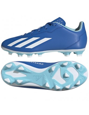 Adidas Παιδικά Ποδοσφαιρικά Παπούτσια X Crazyfast.4 Fxg με Τάπες Μπλε IE1587