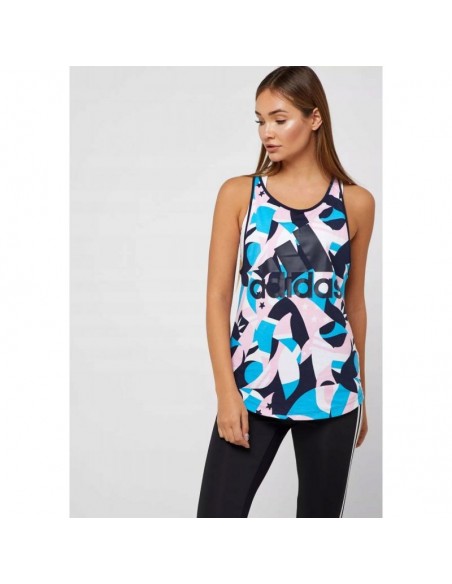 Adidas Αμάνικη Γυναικεία Αθλητική Μπλούζα Τιρκουάζ DP2378