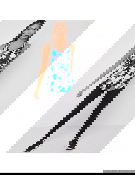 Adidas Αμάνικη Γυναικεία Αθλητική Μπλούζα Τιρκουάζ DP2378