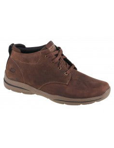 Skechers Harper Melden Δερμάτινα Καφέ Ανδρικά Μποτάκια 64857-CHOC